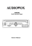 Audiovox AVD300 DVD Player User Manual