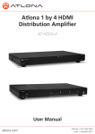 Atlona HDMI Car Amplifier User Manual