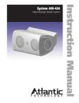 Atlantic Technology AW-424 Speaker System User Manual