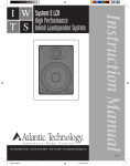 Atlantic Technology 5 LCR Speaker User Manual