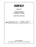 Ashly DPX-100 Stereo Equalizer User Manual