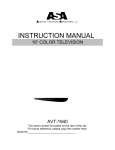 ASA Electronics AVT-1940 CRT Television User Manual