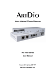 ArtDio IPS 1000 Network Card User Manual