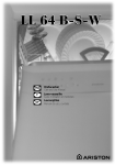Ariston LL 64 B-S-W Dishwasher User Manual