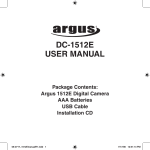 Argus Camera DC-1512E Digital Camera User Manual