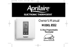 Aprilaire 8552 Thermostat User Manual