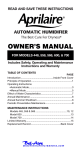 Aprilaire 558 Humidifier User Manual