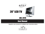 Apex Digital AVL-2076 Flat Panel Television User Manual