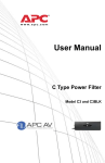 APC Model C3 and C3BLK Surge Protector User Manual