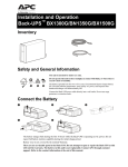 APC BK250EI Power Supply User Manual