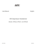 APC AP9626 Power Supply User Manual