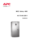 APC 40004075KVA208Vi Power Supply User Manual
