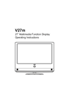 AOC V27M Computer Monitor User Manual