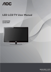 AOC LE42H09P Flat Panel Television User Manual