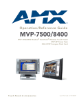 AMX MVP-8400 Computer Monitor User Manual