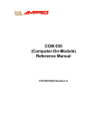 Ampro Corporation COM 830 Computer Hardware User Manual