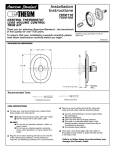 American Standard T050110 Thermostat User Manual