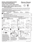 American Standard 2455 Indoor Furnishings User Manual