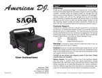 American DJ Saga DJ Equipment User Manual