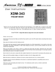 American Audio XDM343 Musical Instrument User Manual