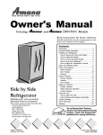 Amana DRS246RBB Refrigerator User Manual