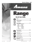 Amana 8113P595-60 Range User Manual