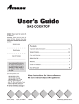 Amana 8111P446-60 Cooktop User Manual