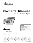 Amana 40119701 Clothes Dryer User Manual