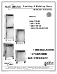 Alto-Shaam 1000-TH-II Oven User Manual