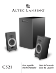 Altec Lansing CS21 Speaker System User Manual
