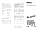 Altec Lansing ATP3 Speaker User Manual