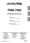 Alpine TDM-7582 Car Stereo System User Manual