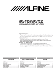 Alpine MRV-T320 Stereo Amplifier User Manual