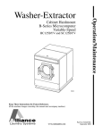 Alliance Laundry Systems HC125BYV Washer/Dryer User Manual