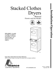 Alliance Laundry Systems Clothes Dryer Clothes Dryer User Manual