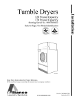 Alliance Laundry Systems 907003062 Clothes Dryer User Manual