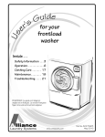 Alliance Laundry Systems 802756R3 Washer User Manual