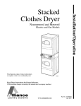 Alliance Laundry Systems 512685R2 Clothes Dryer User Manual