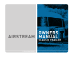 Airstream CLASSIC TRAILER Automobile User Manual