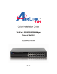 Airlink101 AGSW1600 Switch User Manual