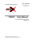 Agilent Technologies FS2010 Computer Hardware User Manual