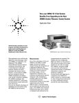 Agilent Technologies 34980A Switch User Manual