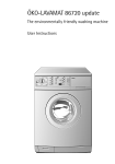 AEG 86720 Washer User Manual