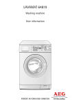 AEG 64819 Washer User Manual