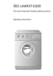 AEG 62600 Washer User Manual