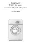 AEG 1850 Washer User Manual