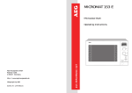 AEG 153 E Microwave Oven User Manual