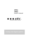 a/d/s/ 245ix Car Speaker User Manual