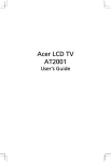 Acer AT2001 Flat Panel Television User Manual