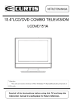 AB Soft LCDVD151A TV DVD Combo User Manual